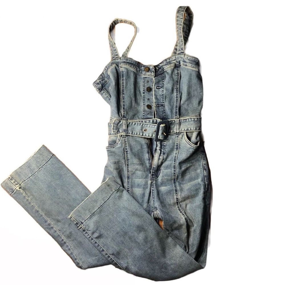 Show me your mumu Denim Jumpsuit